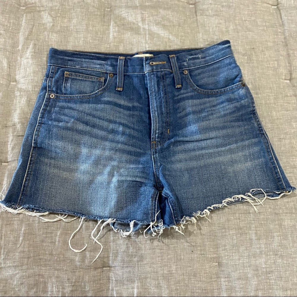 Madewell the perfect Jean shorts.